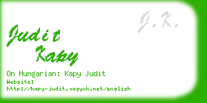judit kapy business card
